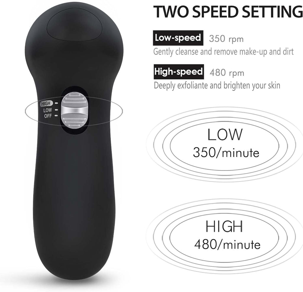 Escova de Limpeza Facial Elétrica – 6 Cabeças Intercambiáveis para Limpeza Profunda, Esfoliação Suave, Remoção de Pontos Negros e Massagem