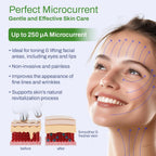 Dispositivo Facial de Microcorrente – Massajador para Rosto, Olhos e Pescoço, Rolo de Beleza para Massagem Relaxante e Cuidados de Pele