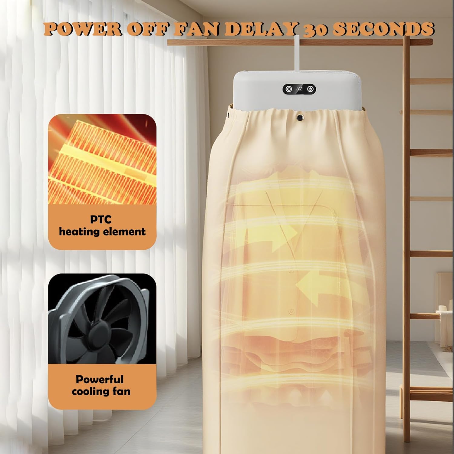 Portable Clothes Dryer, Dries Clothes in 30 Minutes