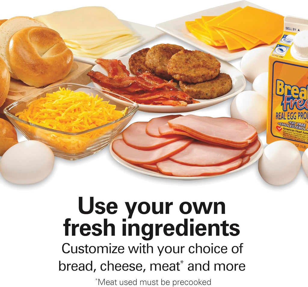 Hamilton Beach Dual Breakfast Sandwich Maker with Timer, Ready in 5 Minutes