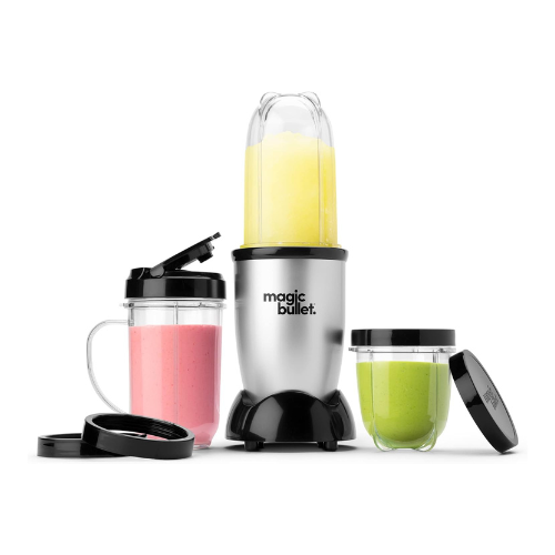 Magic Bullet Blender, Small, Silver, 11 Piece Set