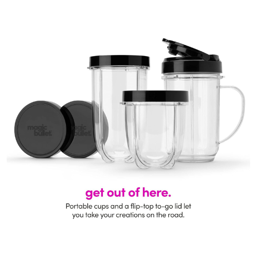 Magic Bullet Blender, Small, Silver, 11 Piece Set