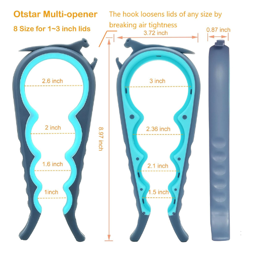 Otstar Jar Opener Bottle Opener and Can Opener for Weak hands