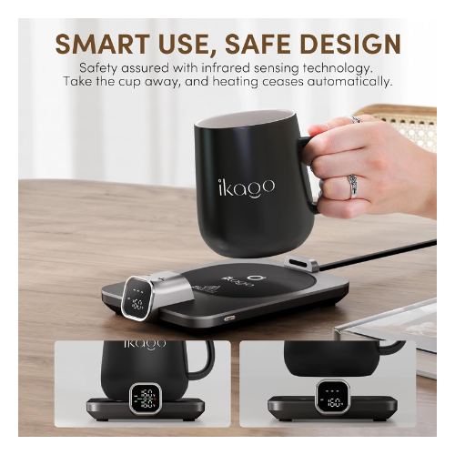 Coffee Mug Warmer Set, ±1°F Precision Temperature Control