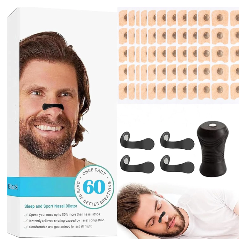 Kit Iniciante de Dilatadores Nasais Magnéticos – Clipes e Tiras Nasais para Melhorar a Respiração