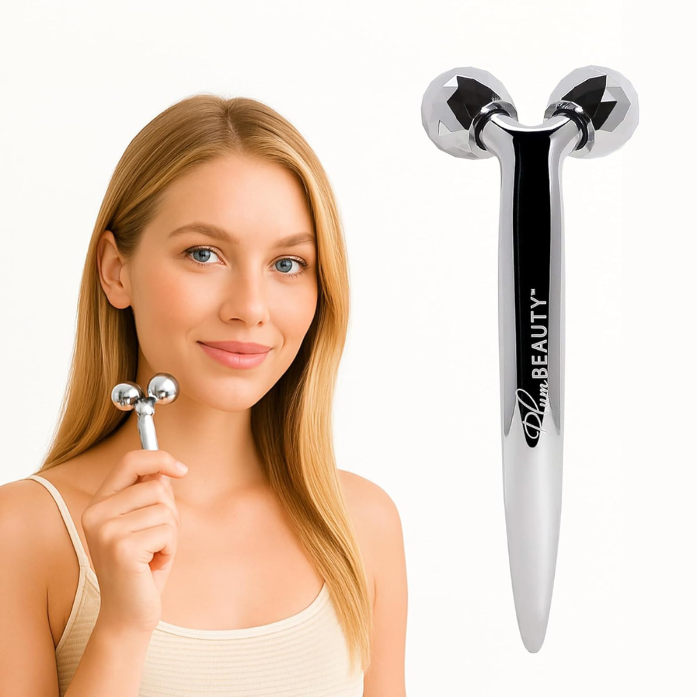 Rolo Facial para Mulheres e Homens – Massajador de Beleza, Estimula a Drenagem Linfática e Cuidados de Pele