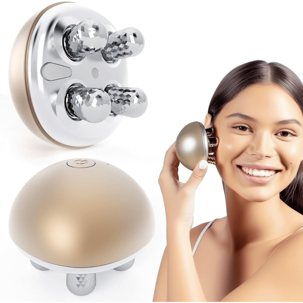 Dispositivo Facial de Microcorrente – Massajador para Rosto, Olhos e Pescoço, Rolo de Beleza para Massagem Relaxante e Cuidados de Pele