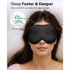 Máscara de Dormir com Peso – 3D Contornada, Efeito Blackout, Tira Ajustável para Homens e Mulheres